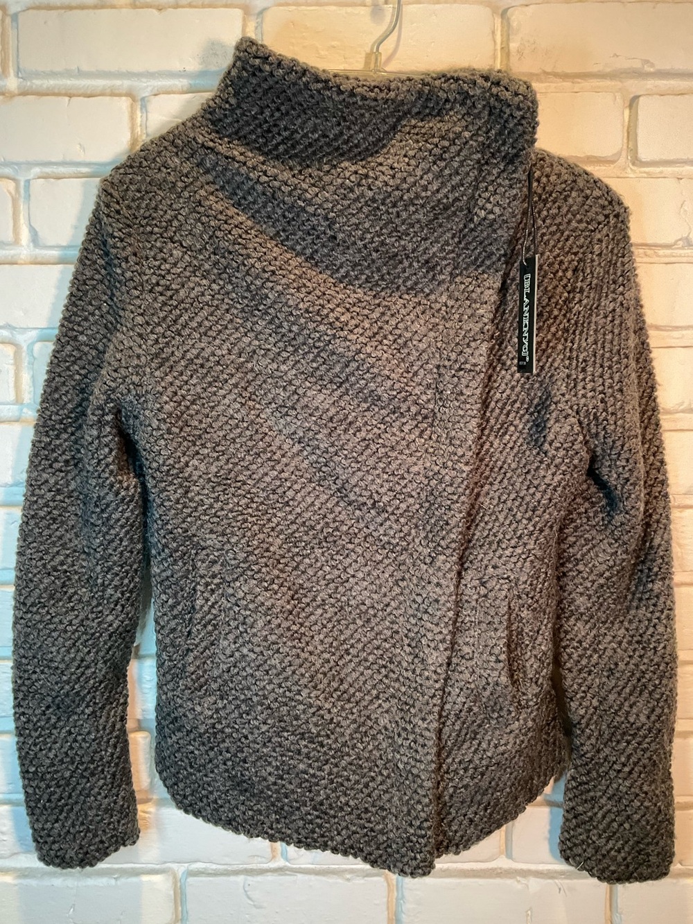 BLANK NYC Moto Sweater Jacket S NWT